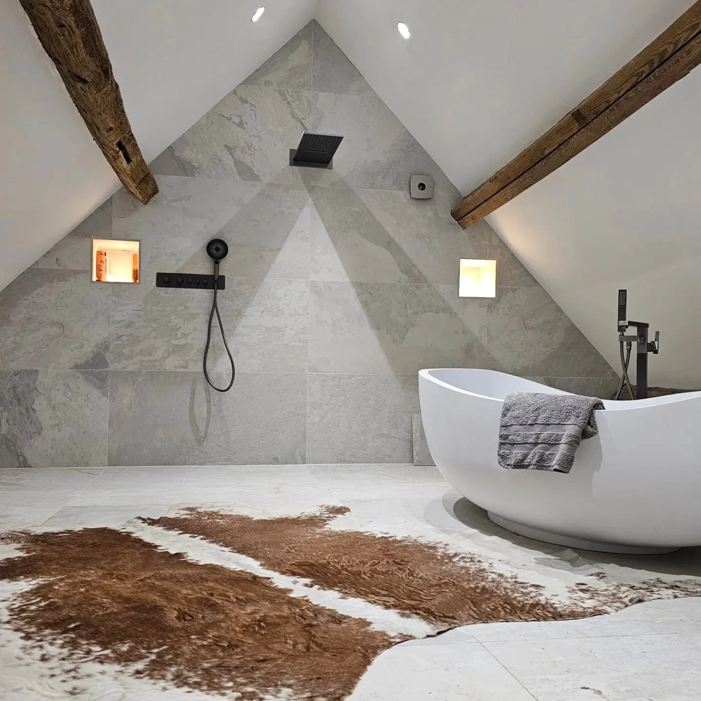 Loft bathroom tiling project